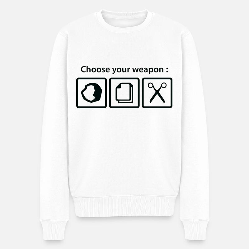 Choisissez votre arme - Pull Premium bio Homme - blanc