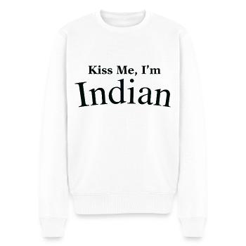 Embrasse-moi je suis indien - Pull Premium bio Homme - blanc - Devant - Thijin (182cm)