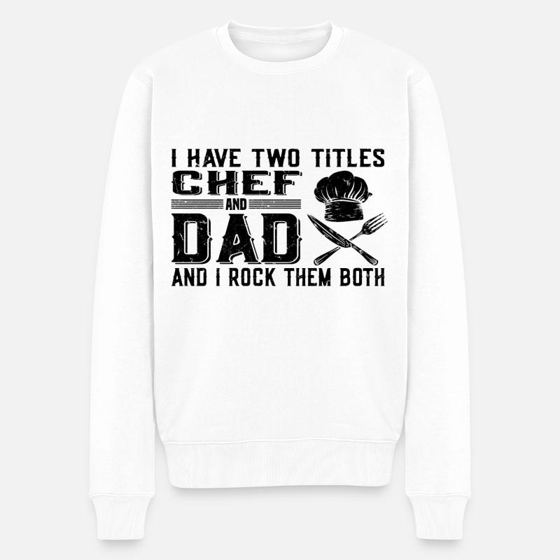 Chef Fête des Pères - Pull Premium bio Homme - blanc