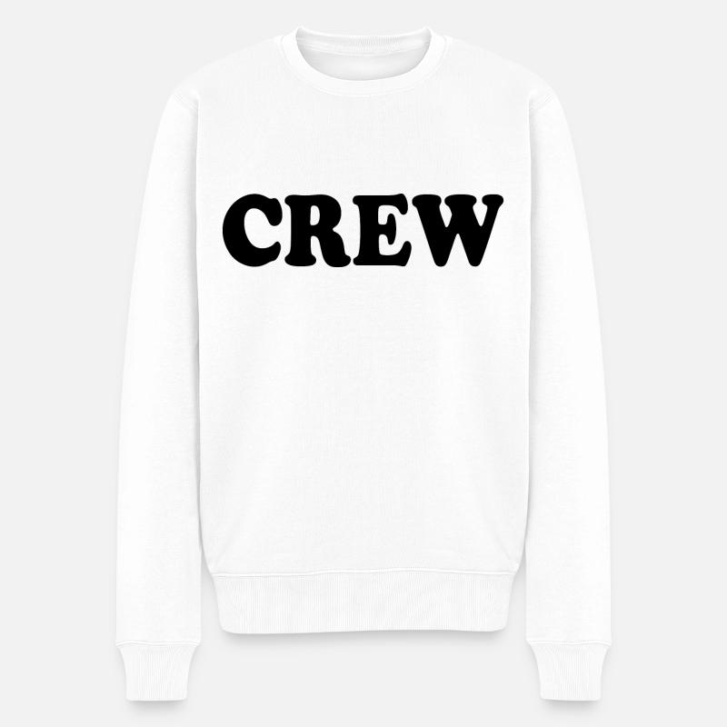 Crew - Pull Premium bio Homme - blanc