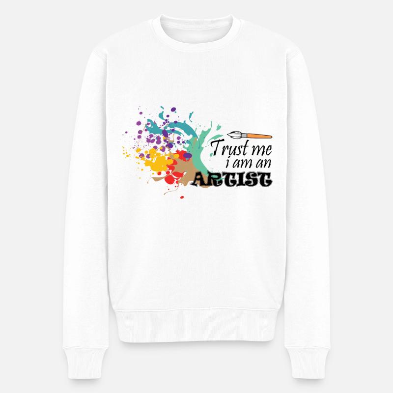 Artiste - Pull Premium bio Homme - blanc