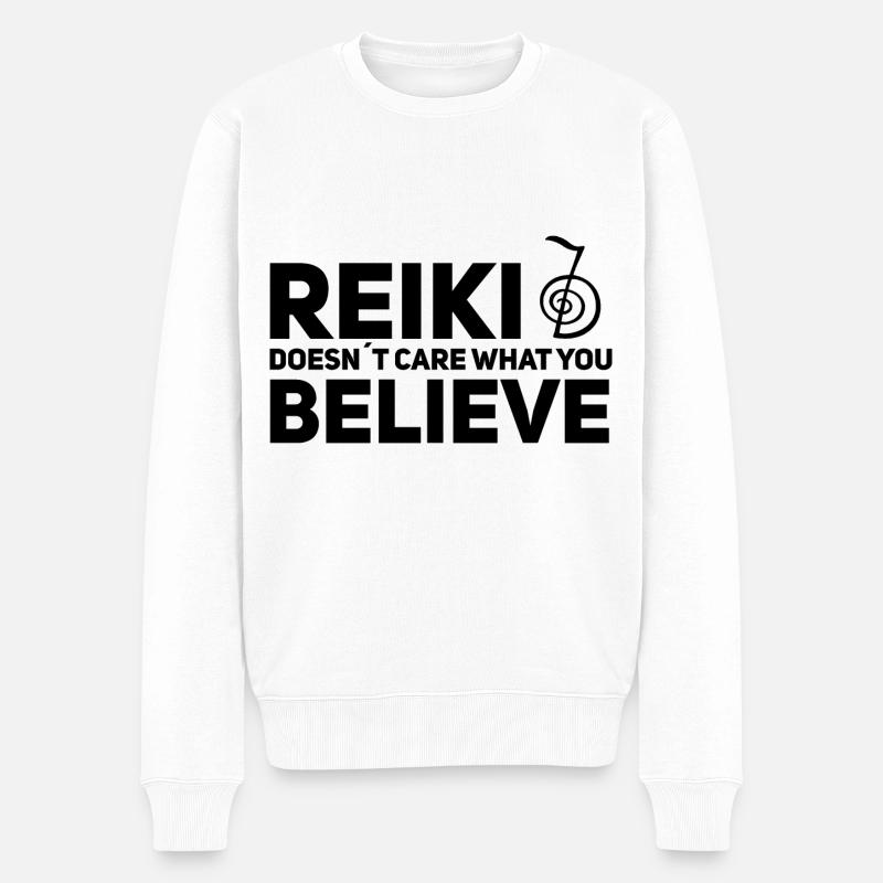 Reiki Therapeuten - Männer Premium Bio Pullover - Weiß