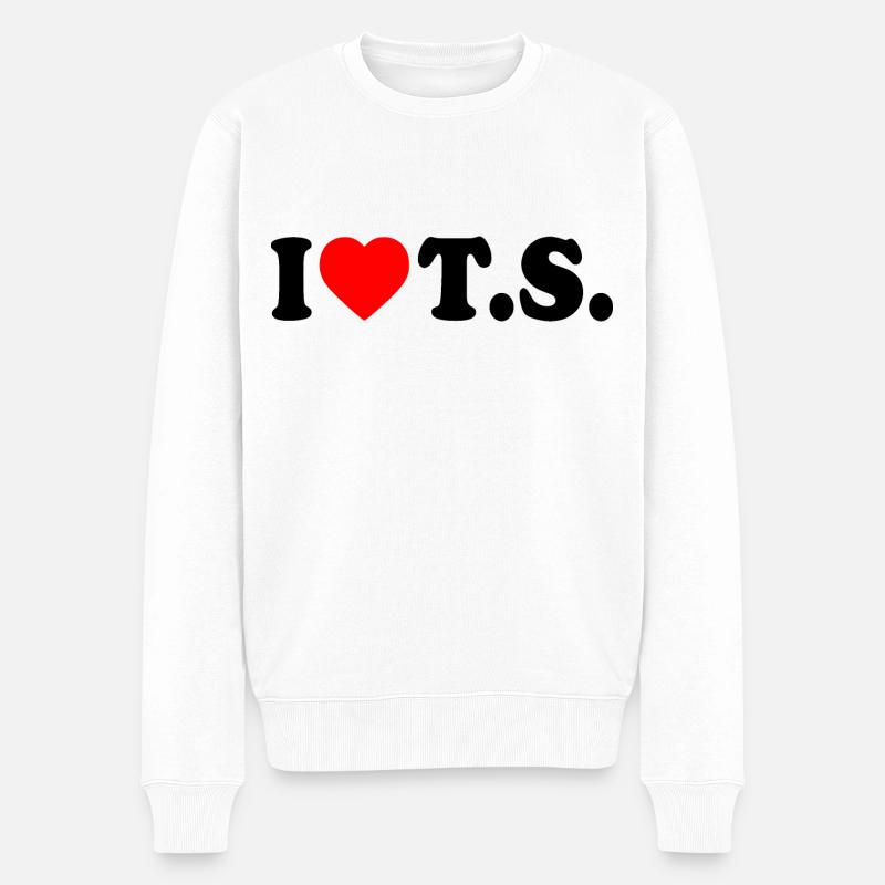 I love ts - Pull Premium bio Homme - blanc