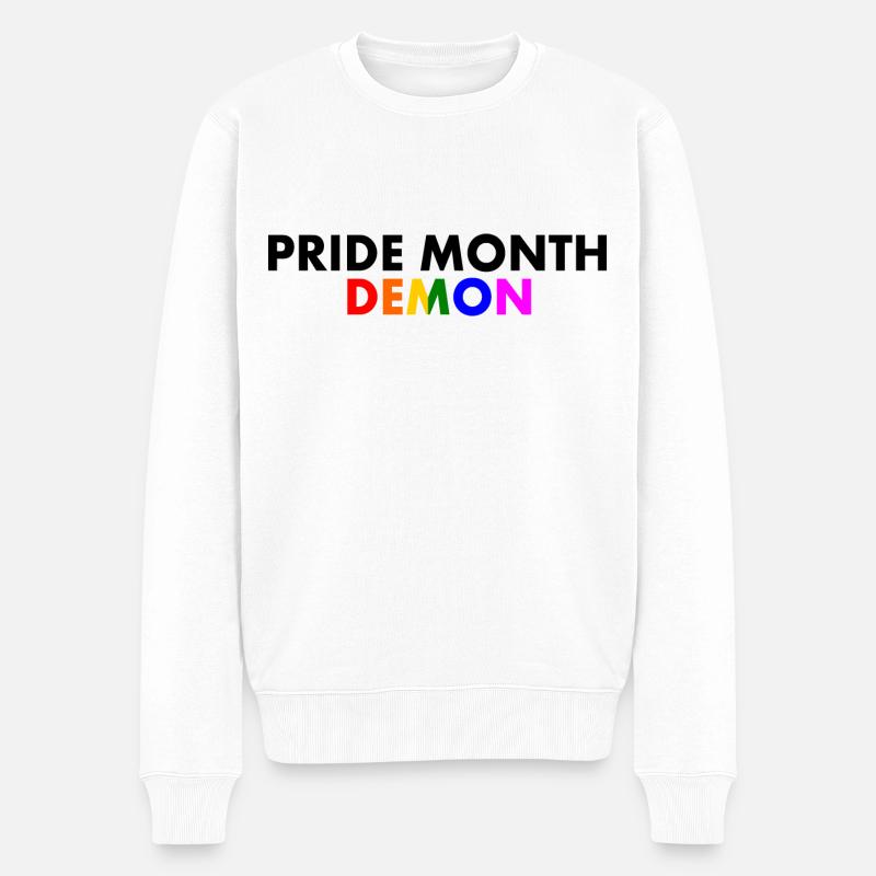 pride month demon - Pull Premium bio Homme - blanc