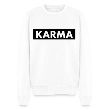 Karma - Männer Premium Bio Pullover - Weiß - Vorne - Thijin (182cm)