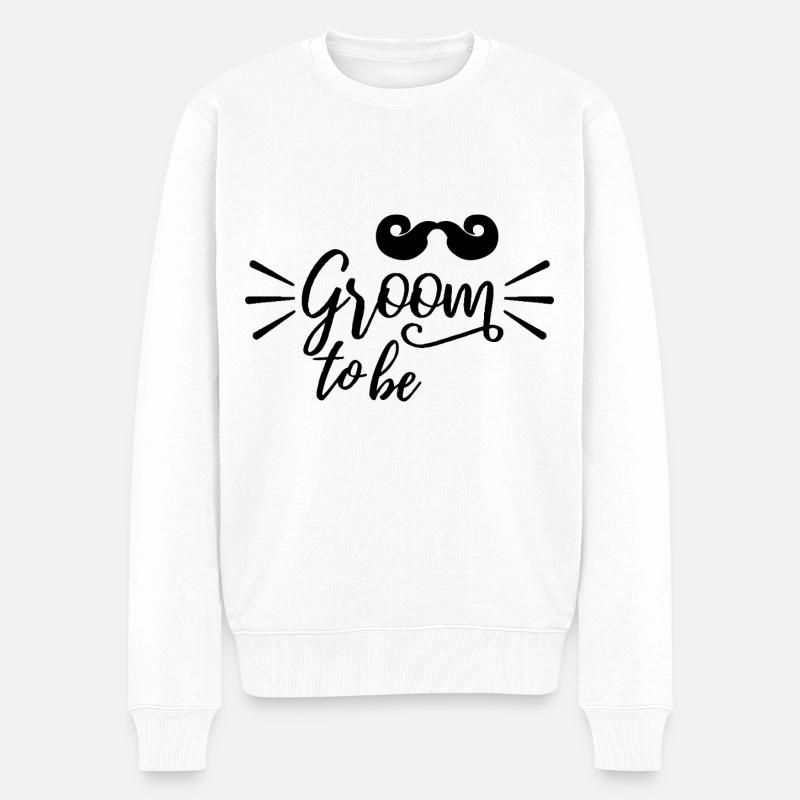 Groom to be - Junggesellenabschied - Männer Premium Bio Pullover - Weiß