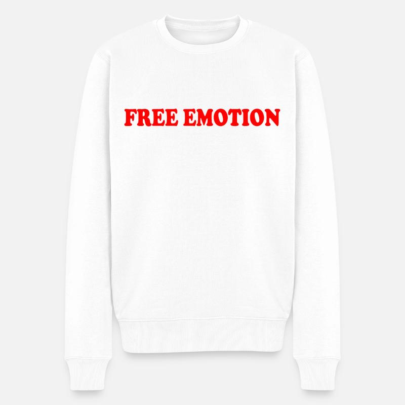 Free emotion - Männer Premium Bio Pullover - Weiß