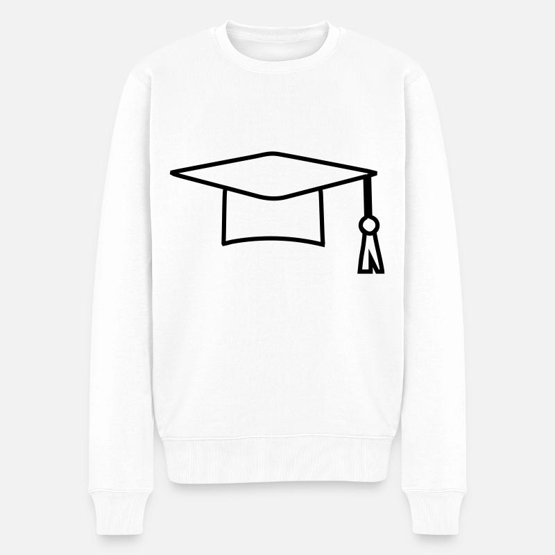 Abschluss - Männer Premium Bio Pullover - Weiß