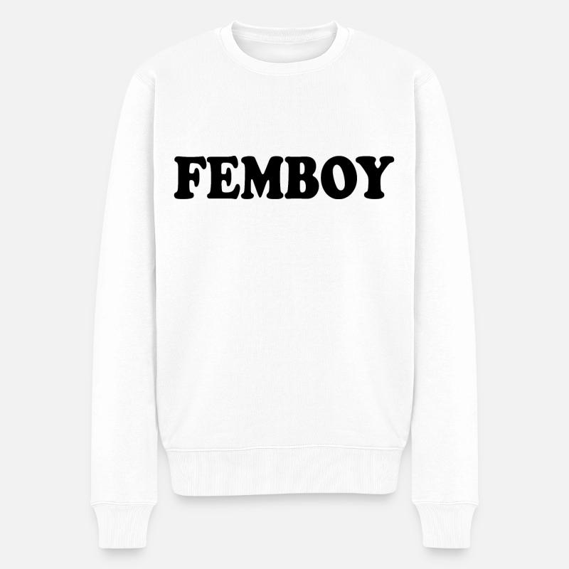 Femboy - Männer Premium Bio Pullover - Weiß