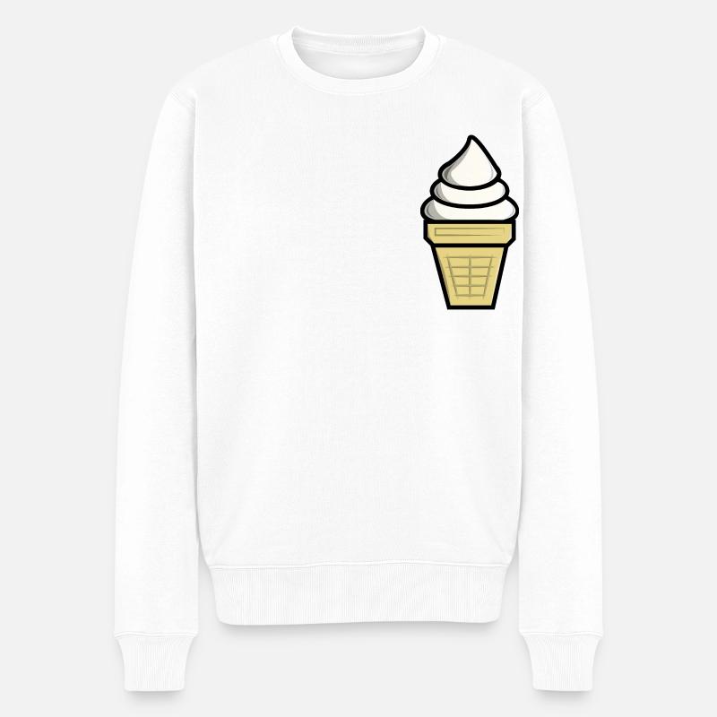Soft ice - Männer Premium Bio Pullover - Weiß