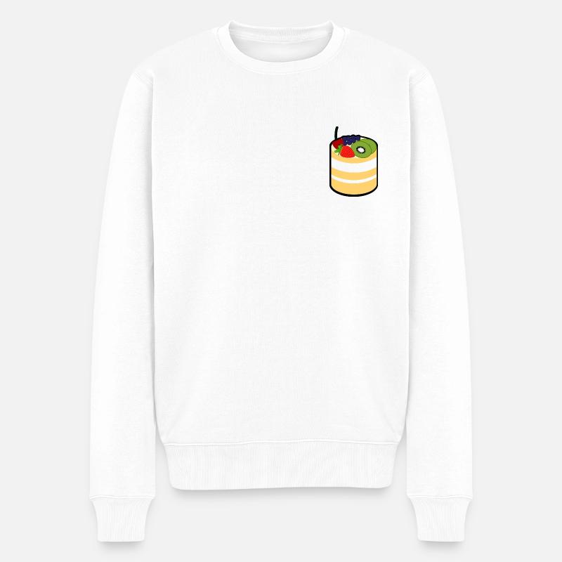 Kuchen - Männer Premium Bio Pullover - Weiß