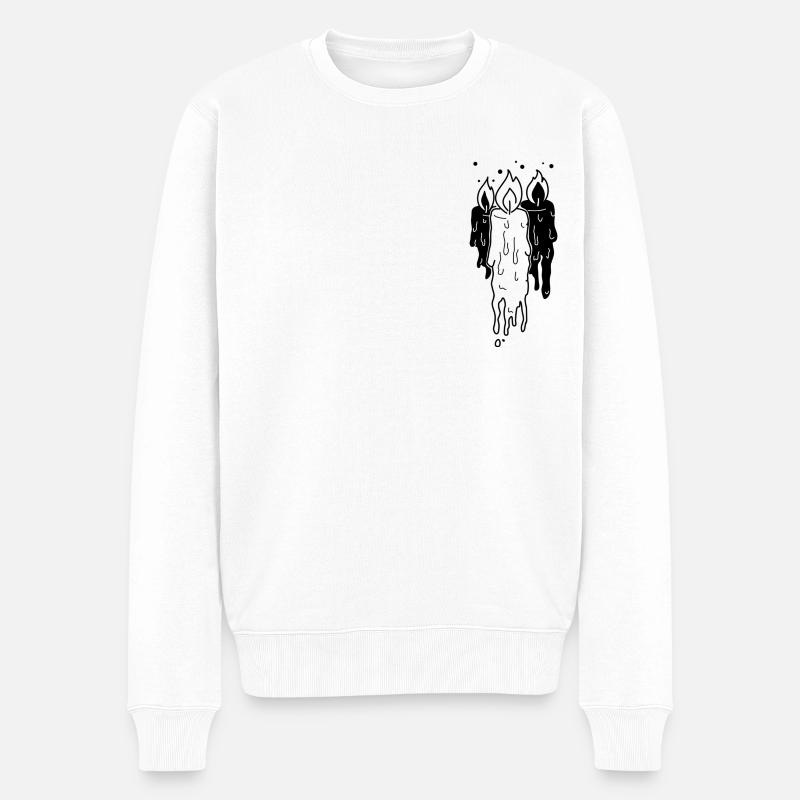 Dîner aux chandelles - Pull Premium bio Homme - blanc