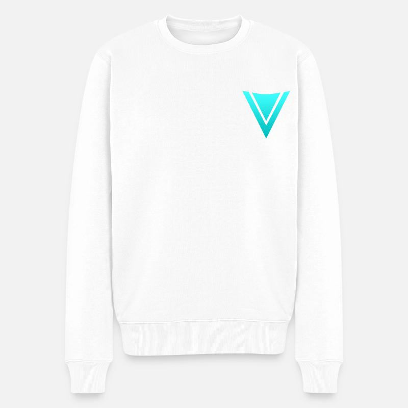 FronzeDE Basic Turquoise - Pull Premium bio Homme - blanc