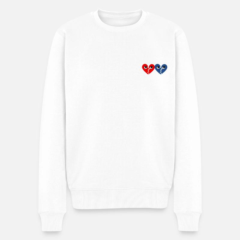 Fast - Männer Premium Bio Pullover - Weiß
