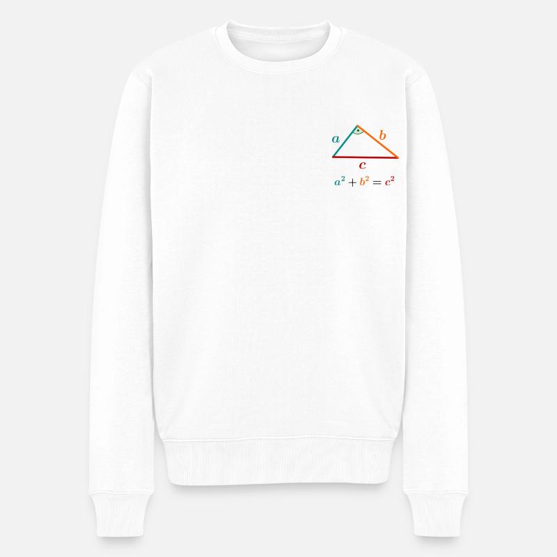a²+b²=c² - Pull Premium bio Homme - blanc