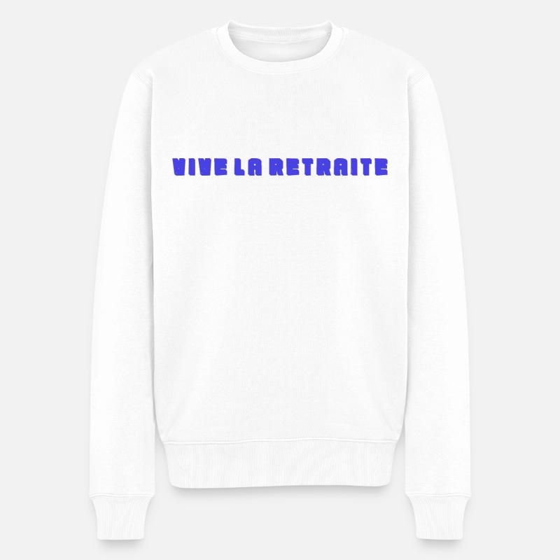RUHESTAND. RUHESTAND. PENSIONIERT. RUHESTAND - Männer Premium Bio Pullover - Weiß