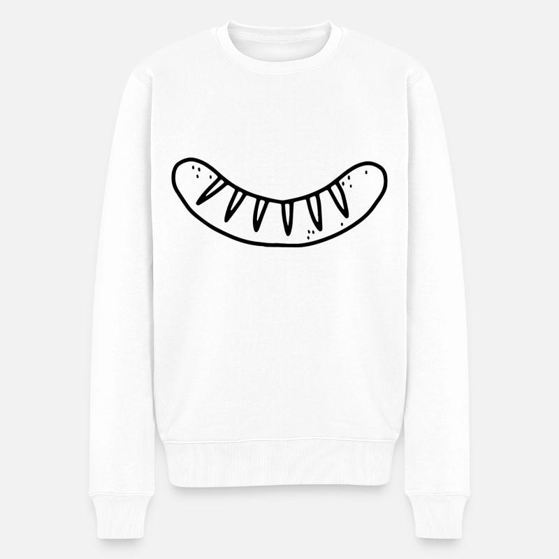 saucisse - Pull Premium bio Homme - blanc