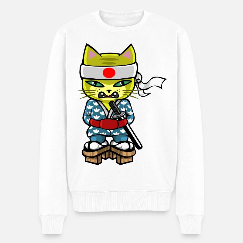Chat japonais - Pull Premium bio Homme - blanc
