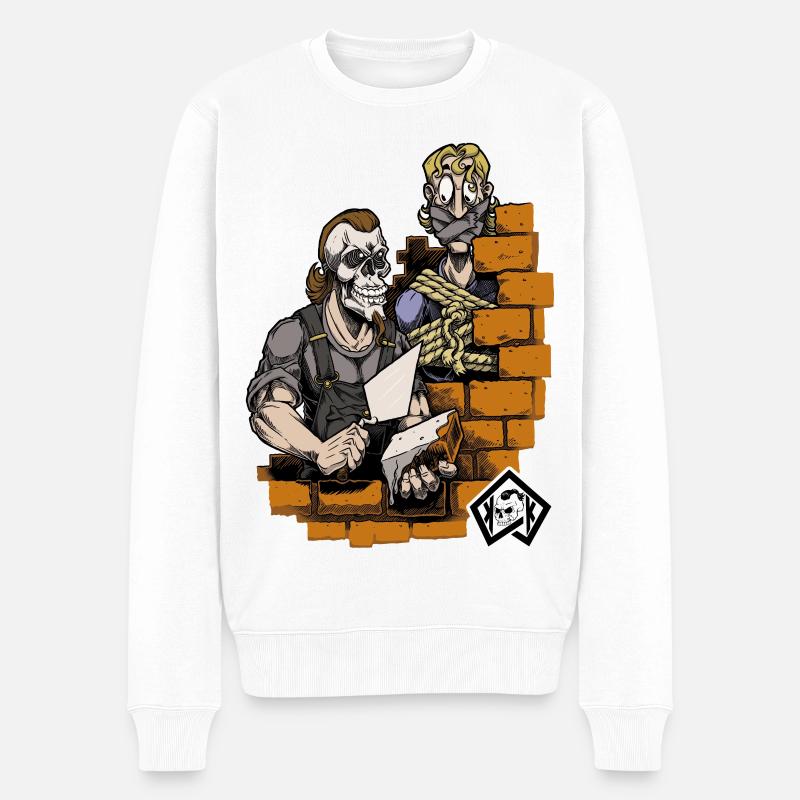Bricklayer, master mason, craftsman, construction technician - Men's Premium Organic Jumper - white