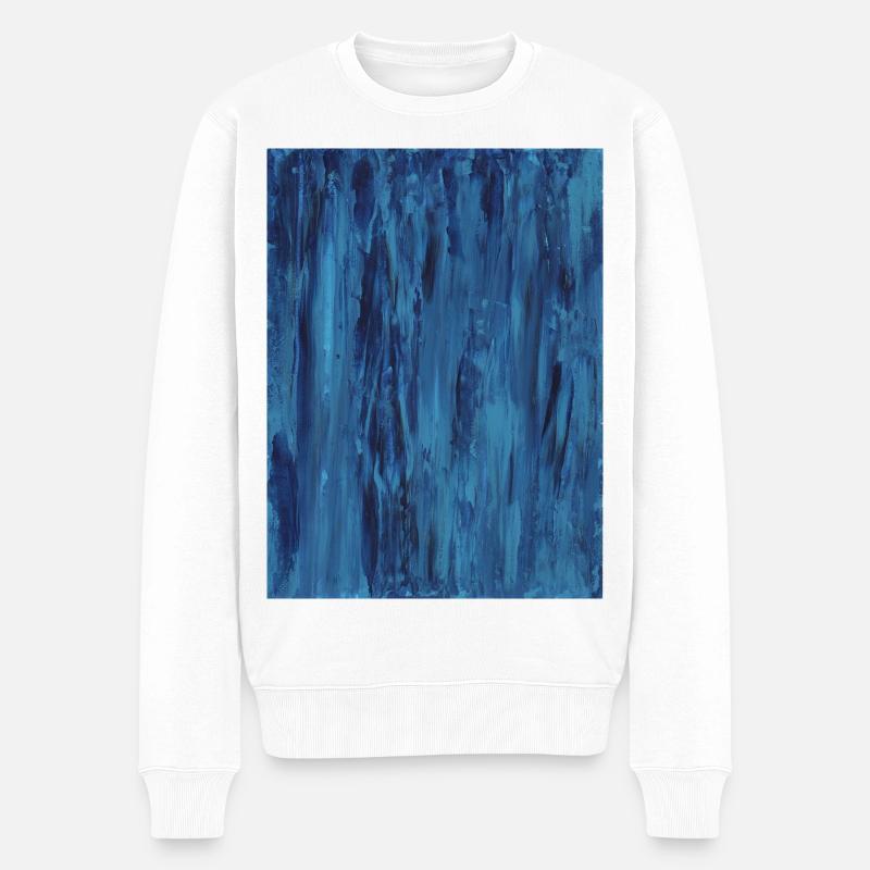 Das ruhige Meer - Männer Premium Bio Pullover - Weiß