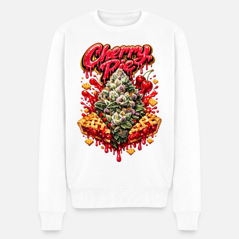 Cherry Pie Graffiti Print - Pull Premium bio Homme - blanc