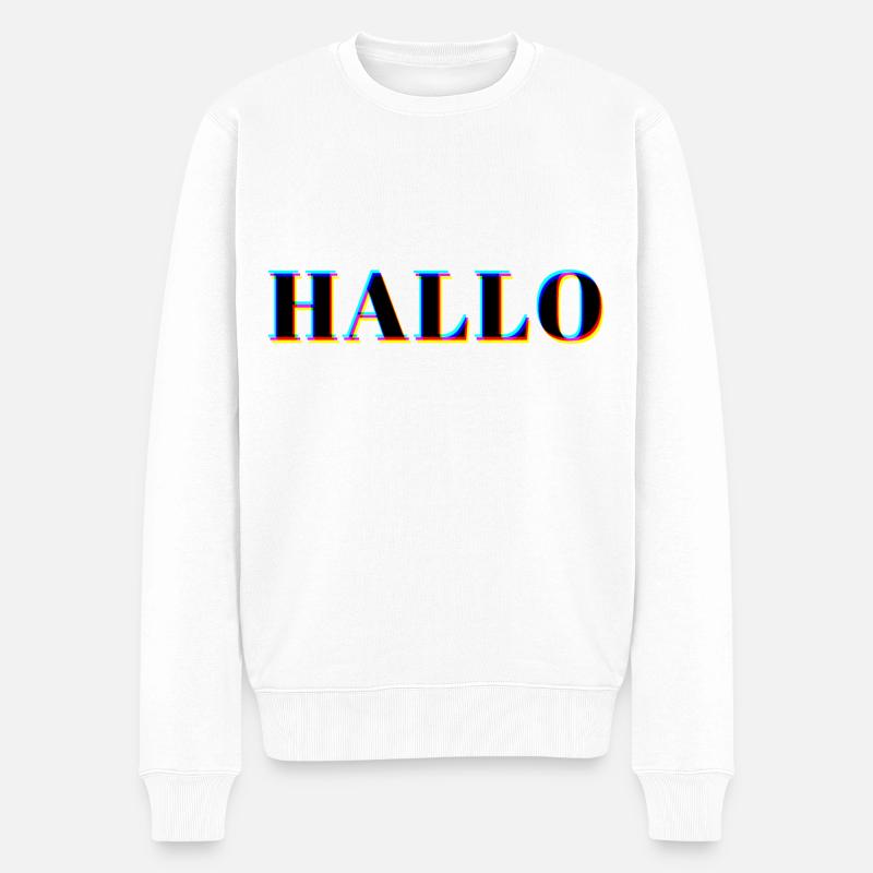 BONJOUR NEON - Pull Premium bio Homme - blanc