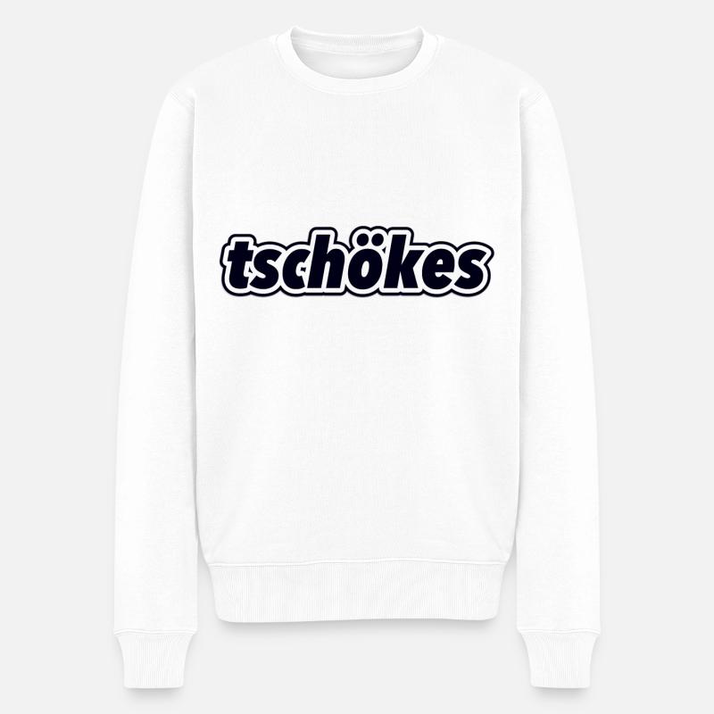 tschökes - Männer Premium Bio Pullover - Weiß
