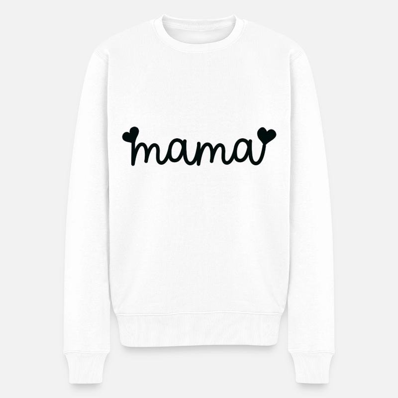 Mama - Männer Premium Bio Pullover - Weiß