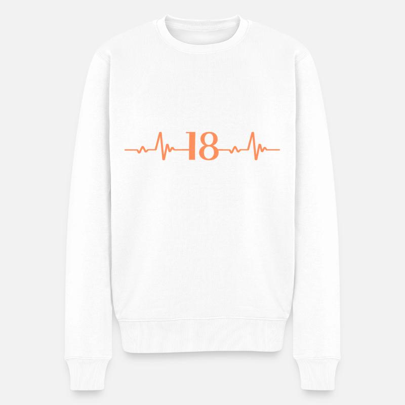 18 idées d’anniversaire - Pull Premium bio Homme - blanc