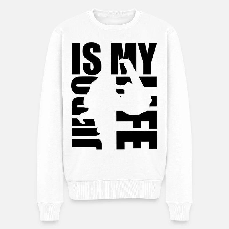 judo is my life - Pull Premium bio Homme - blanc