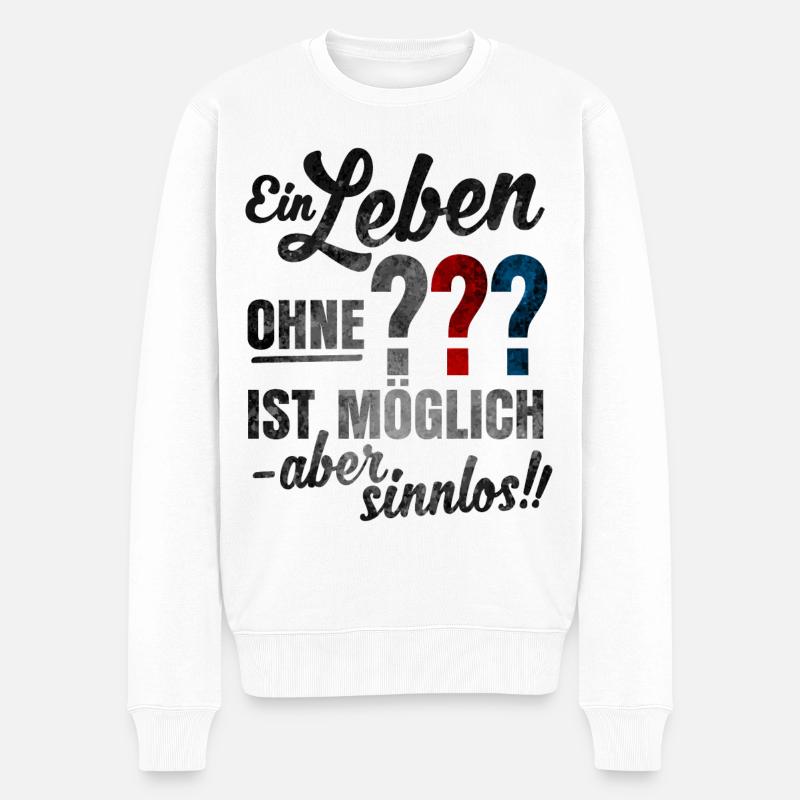 Die Drei ??? Spruch - Männer Premium Bio Pullover - Weiß