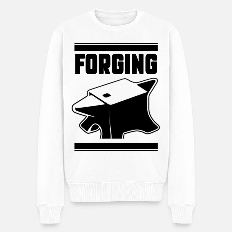 Forger - Pull Premium bio Homme - blanc