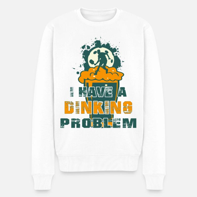 I Have a Dinking Problem - Men's Premium Organic Jumper - white
