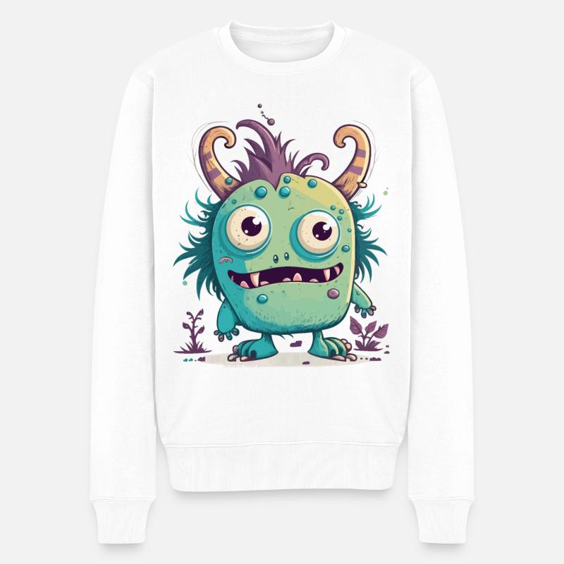Monstre Mash - Pull Premium bio Homme - blanc