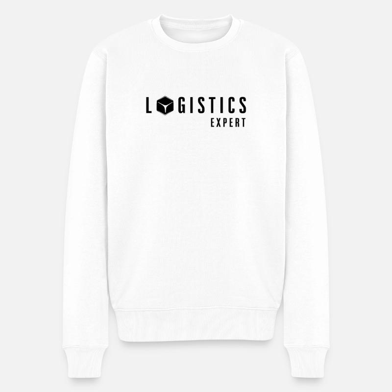 Logistik Beruf Spedition Logistiker Geschenk - Männer Premium Bio Pullover - Weiß