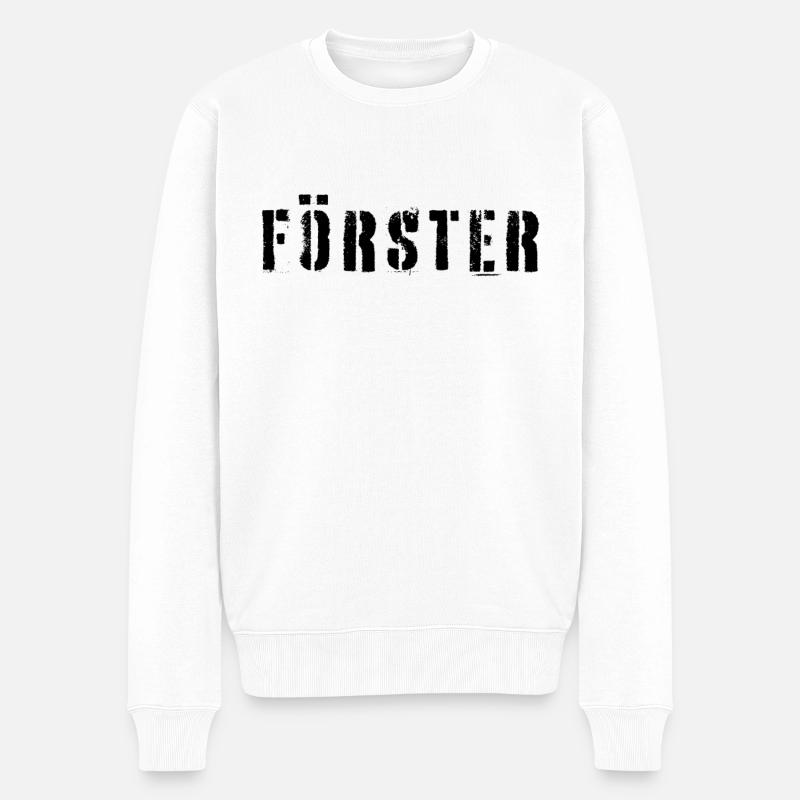 Förster Forst Forstwirtschaft Forstmann - Männer Premium Bio Pullover - Weiß