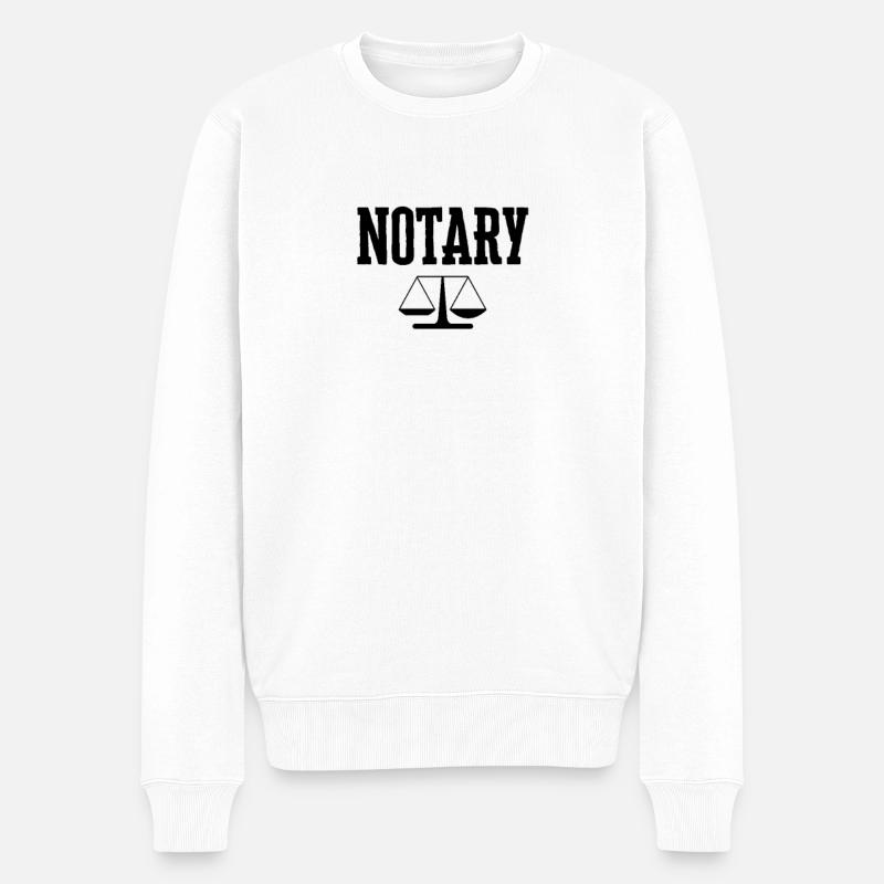 Notar Notariat Notare Notarin - Männer Premium Bio Pullover - Weiß