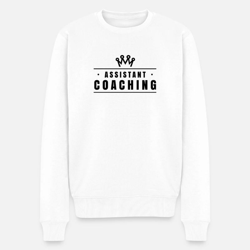 Assistenztrainer Trainerassistent Co-Trainer - Männer Premium Bio Pullover - Weiß