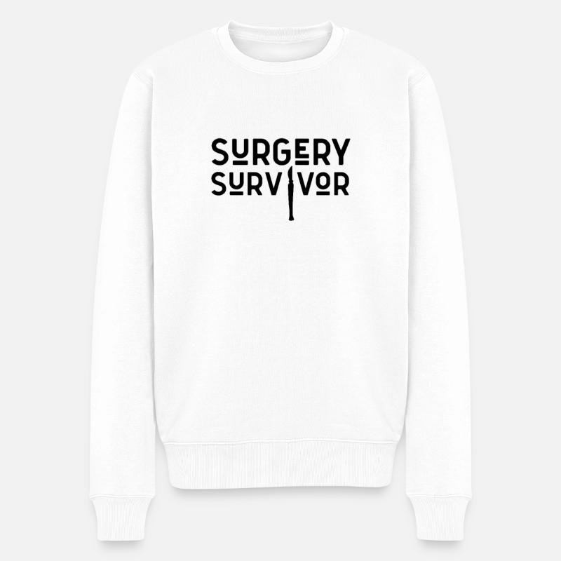 Operation Überlebender Patient Operateur OP - Männer Premium Bio Pullover - Weiß