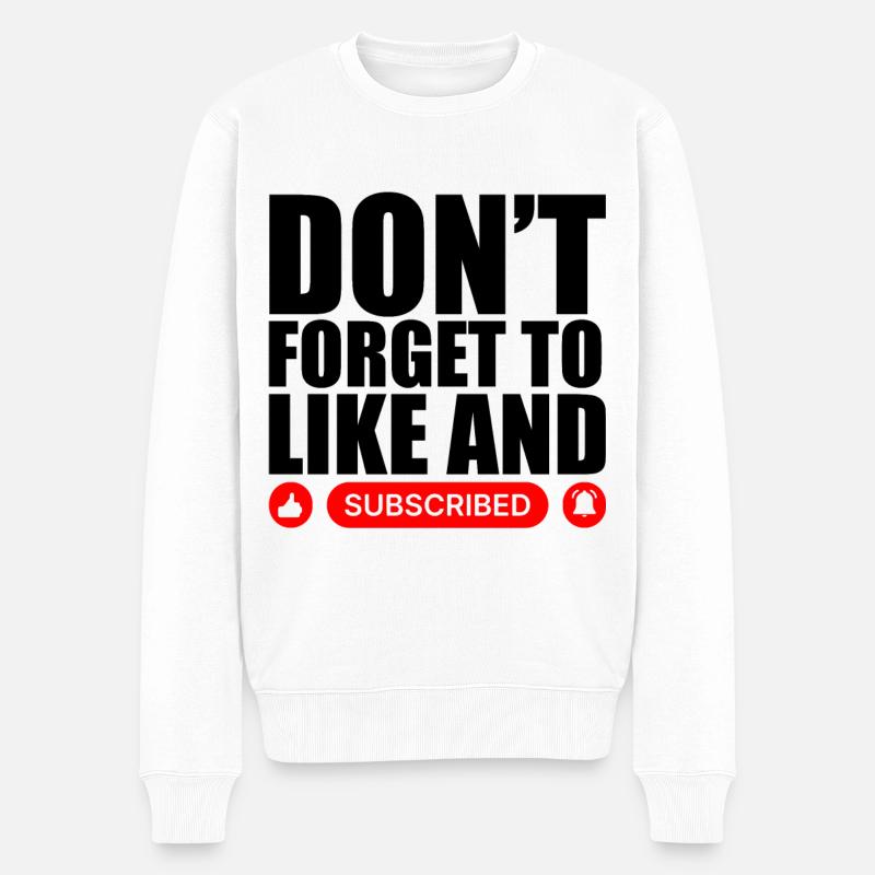 Video Blogger Vlogger Like Subscribe Podcaster - Männer Premium Bio Pullover - Weiß