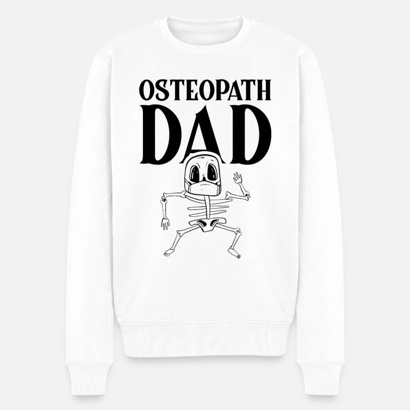 Osteopath Papa Osteopathie Osteopathin Osteopathen - Männer Premium Bio Pullover - Weiß