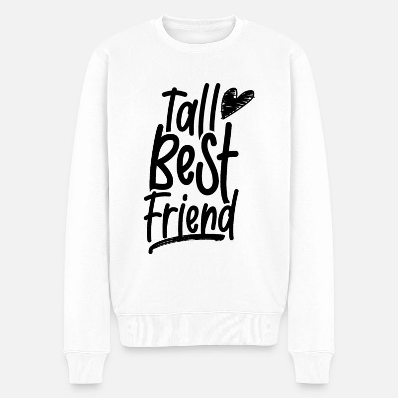 Großer Bester Freund Freundschaft Freunde - Männer Premium Bio Pullover - Weiß