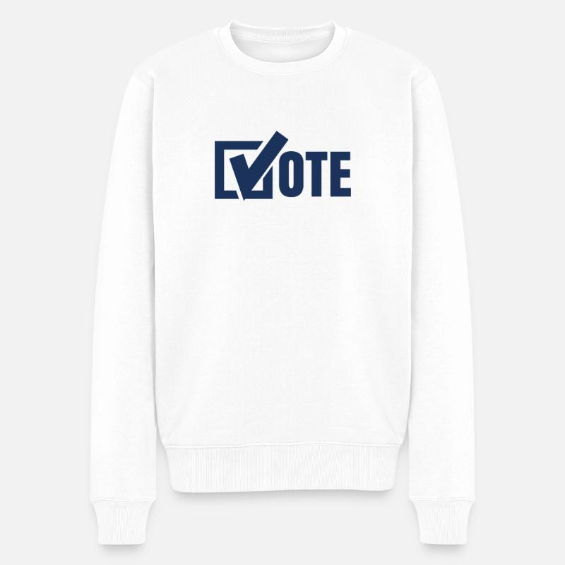 Votes Tours Elections Votes Électeurs - Pull Premium bio Homme - blanc