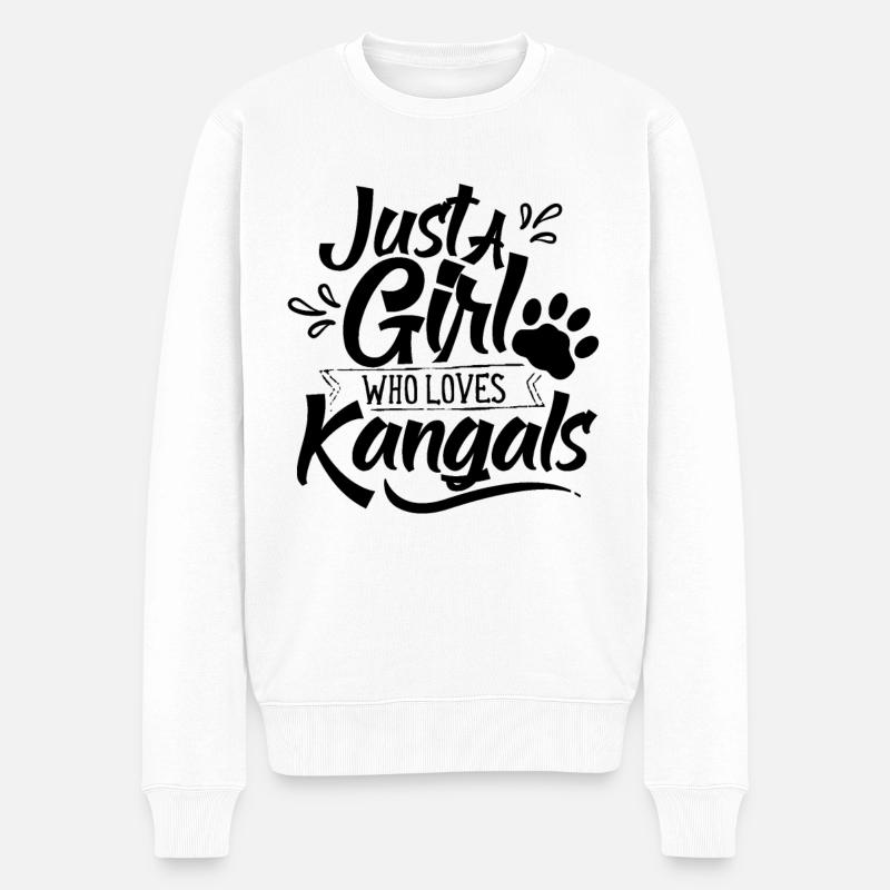 Nur Ein Mädchen Das Kangals Liebt Kangal Hund - Männer Premium Bio Pullover - Weiß