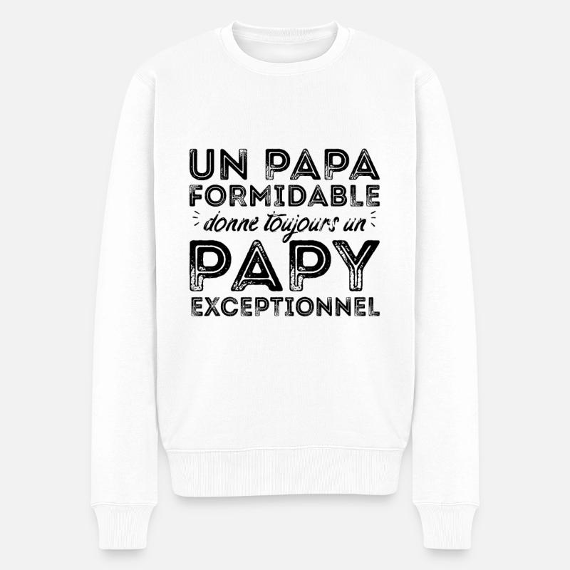 Papy exceptionnel ! - Pull Premium bio Homme - blanc