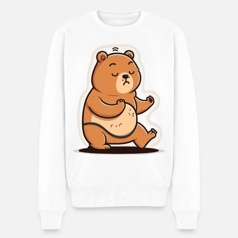 Yogi ours - Pull Premium bio Homme - blanc