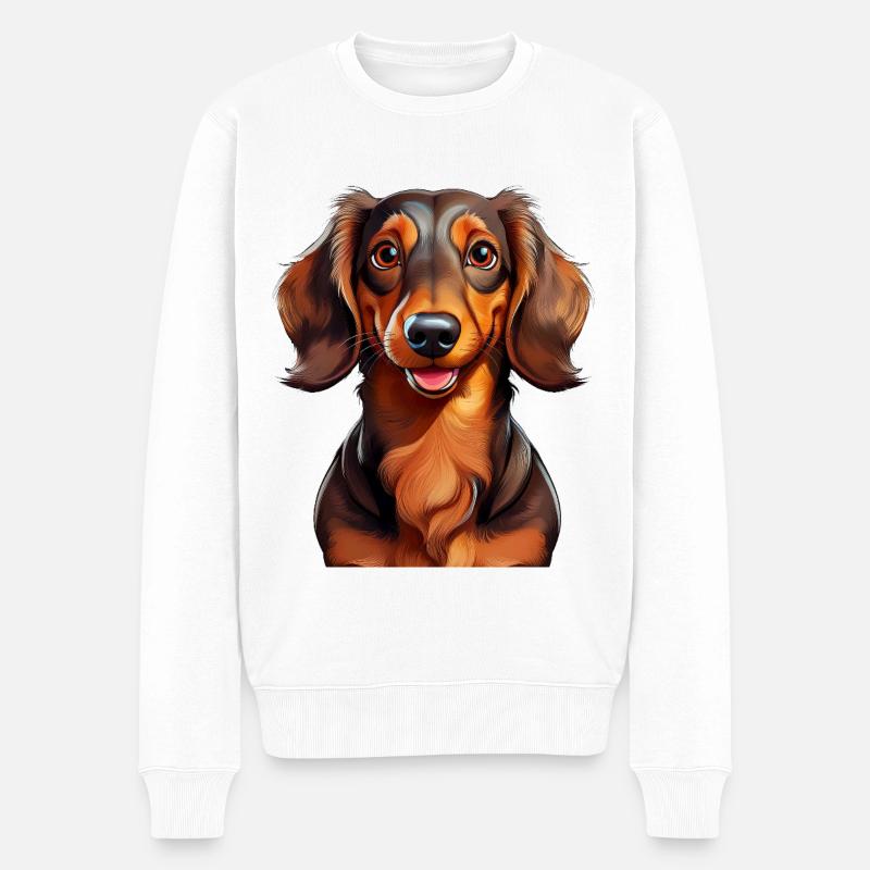 Teckel - Pull Premium bio Homme - blanc