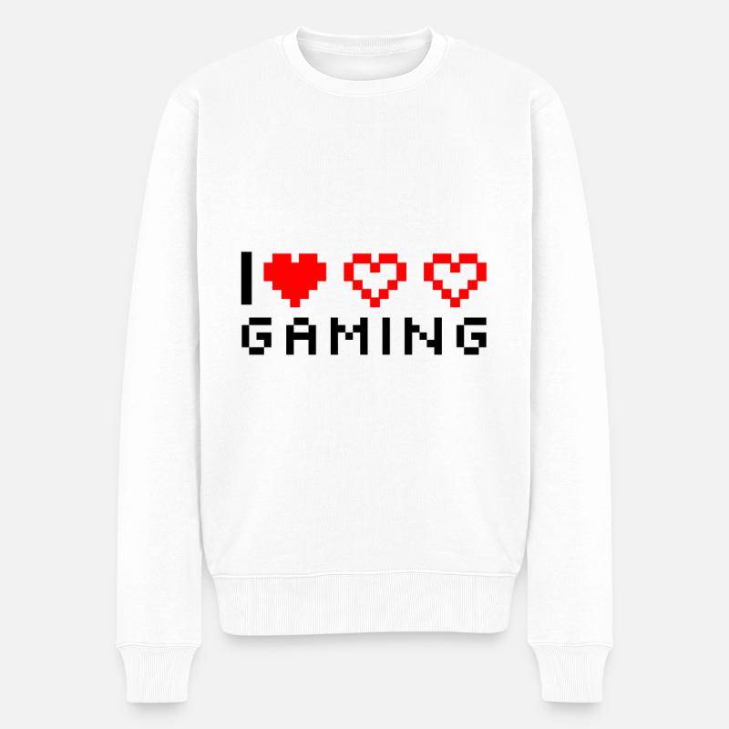 J'adore les jeux - Pull Premium bio Homme - blanc