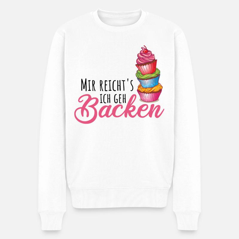 Mir reichts ich geh backen - Männer Premium Bio Pullover - Weiß