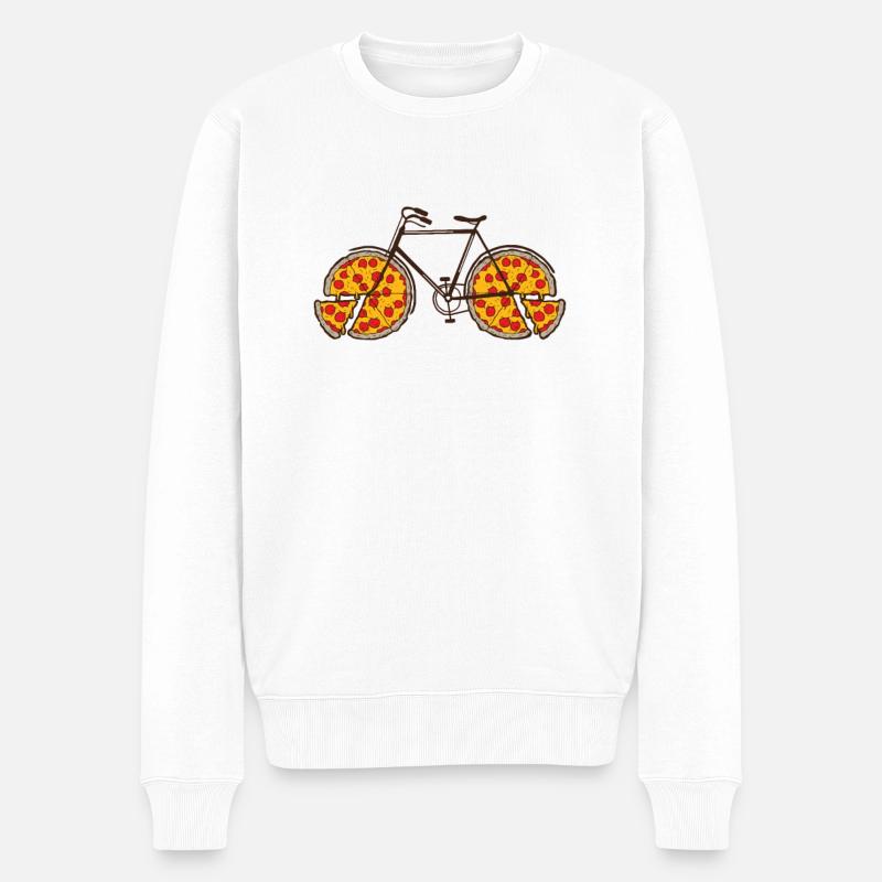 Vélo Pizza - Pull Premium bio Homme - blanc